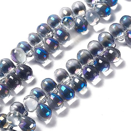 Electroplate Glass Beads Strands X-EGLA-L031-HR02-1