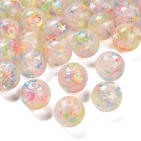 Transparent Resin with Paillette Beads RESI-G110-01D-1