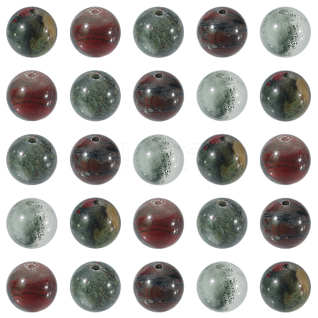2 Strands Natural African Bloodstone Beads Strands G-SP0001-27-1