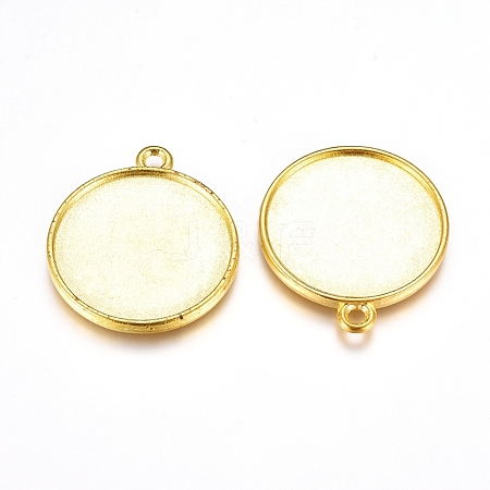 Tibetan Style Pendant Cabochon Settings TIBEP-LF1653YKG-G-LF-1