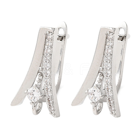 Brass Earring Findings KK-D108-01P-1
