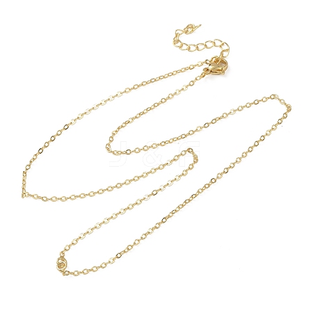1.5MM Brass Cable Chain Necklace Making NJEW-A071-14G-1
