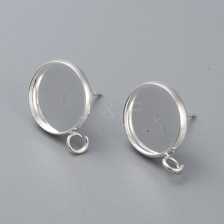 304 Stainless Steel Stud Earring Settings X-STAS-H380-B-13S-1