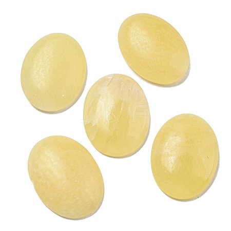 Natural Yellow Jade Cabochons G-C115-01B-14-1