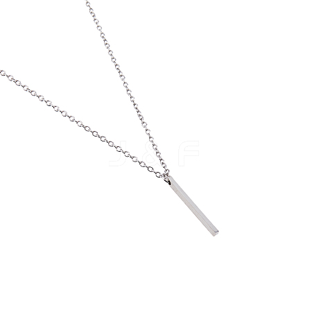 304 Stainless Steel Pendant Necklaces NJEW-FH0001-14A-1