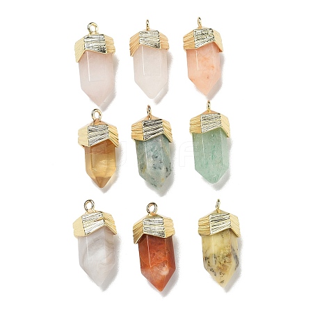 Natural Mixed Stone Faceted Pendants G-G181-03G-1