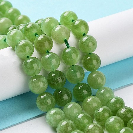 Dyed Natural Malaysia Jade Beads Strands G-G021-02B-04-1