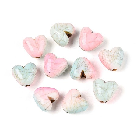 Crackle Opaque Acrylic Beads OACR-N152-02-1