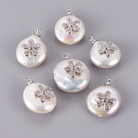 Natural Cultured Freshwater Pearl Pendants PEAR-F008-47P-1