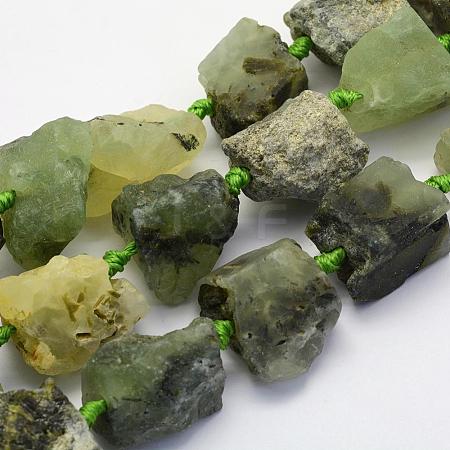 Natural Prehnite Beads Strands G-G697-E04-1