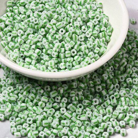 8/0 Opaque Colours Seep Glass Seed Beads SEED-F003-04B-06-1