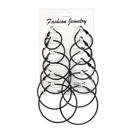 Alloy Hoop Earrings Sets WG0E569-08-1