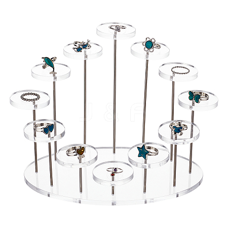 3-Layer Rotating Acrylic Ring Display Stands ODIS-WH0027-015-1