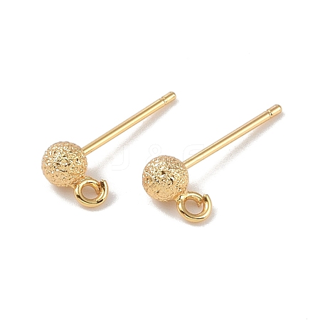 Brass Stud Earring Findings KK-R164-05A-G-1