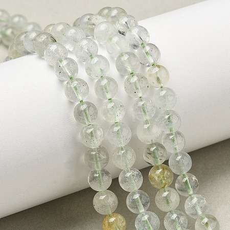 Natural Green Beryl Beads Strands G-F787-01-6mm-1