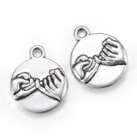 Tibetan Style Alloy Charms TIBEP-Q061-04AS-LF-1