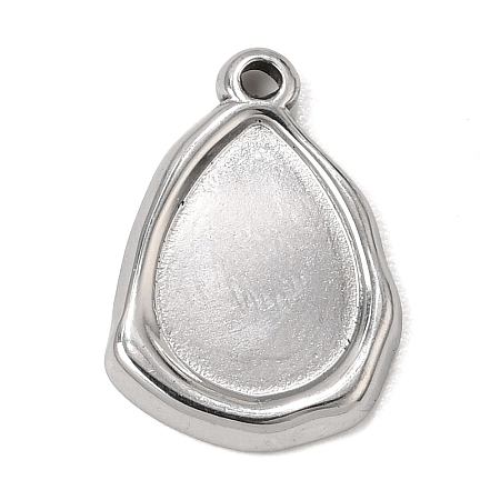 304 Stainless Steel Pendant Cabochon Settings SA-CBA9B1E-01B-P-1