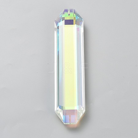 Faceted Transparent Glass Big Pendants GLAA-WH0038-39A-1