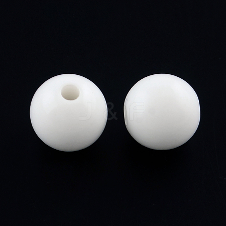 Round Opaque Acrylic Beads SACR-R865-8mm-11-1