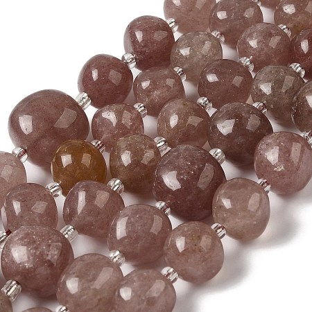Natural Strawberry Quartz Beads Strands G-Q169-E06-01B-1
