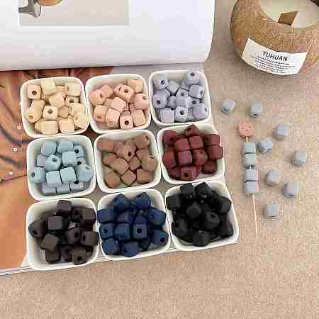 Rubberized Style Opaque Acrylic European Beads OACR-N138-36-1