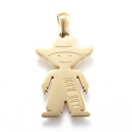 Ion Plating(IP) 304 Stainless Steel Pendants STAS-K162-033G-1