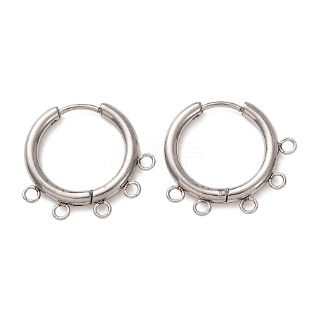 304 Stainless Steel Hoop Earring Findings STAS-D183-02B-P-1