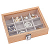 12-Slot Rectangle Wood Pendant Necklace Jewelry Storage Presentation Boxes CON-WH0095-33B-1