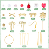 DIY Heart Bowknot Earring Making Kits DIY-SC0031-08-2