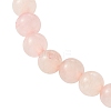 6mm Round Dyed Natural Rose Quartz Beaded Stretch Bracelets BJEW-JB10585-4