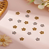 220Pcs 2 Colors Tibetan Style Alloy Bead Caps FIND-LP0001-84-3