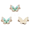 100Pcs Alloy Enamel Butterfly Connector Charms PW-WG0E1A8-02-1