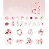 25Pcs Flowers Theme DIY Paper Stickers STIC-U004-02D-1