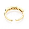 Brass Micro Pave Cubic Zirconia Cuff Rings for Women KK-T071-75G-3