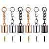 30 Sets 3 Colors Zinc Alloy Cord Ends FIND-ME0001-92-1