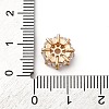 Brass Micro Pave Clear Cubic Zirconia Beads KK-D378-24G-02-3