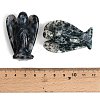 Natural Moss Agate Carved Angel Figurines G-O200-03J-01-3