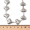 304 Stainless Steel Link Chain Necklaces NJEW-Q033-01B-P-3