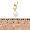 Natural Cultured Freshwater Pearl Rice Pendant Brass Cable Chain Necklaces for Women NJEW-JN06099-4