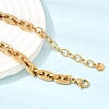 304 Stainless Steel Link Chain Necklaces for Women NJEW-G197-01G-02-3