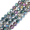 Transparent Electroplate Glass Beads Strands EGLA-N006-037-3