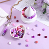 96Pcs 12 Colors Food Grade Eco-Friendly Silicone Abacus Beads SIL-SC0001-87A-4