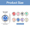 20Pcs Polymer Clay Flower & CCB Ring Frame Links Connector Charms CLAY-TADJ0001-10-4
