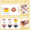 24Pcs 6 Colors Resin Coffee Cup Model Ornaments AJEW-TA0002-82-4
