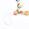 Polymer Clay Fruit Beaded Mobile Straps HJEW-JM00415-2
