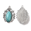 Synthetic Turquoise Pendants LS-X-PALLOY-K001-043-2
