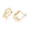 Brass Hoop Earring Findings KK-N267-28G-2