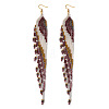Bohemian Long Tassel Glass Seed Beaded Dangle Earrings for Women LS-IW9172-1-1