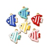 304 Stainless Steel Enamel Charms STAS-Q363-14F-G-1