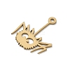 201 Stainless Steel Pendants STAS-B136-08G-2